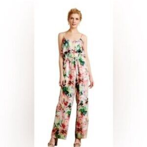 Fleur Wood Floral Multicolor Jumpsuit | Size L